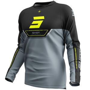Tricou motocross Shot Devo Daytona galben fluo