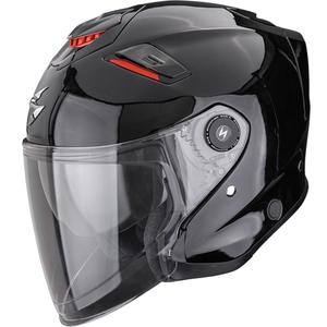 Cască de motocicletă Scorpion EXO-GT Jet Solid Open, neagră metalică