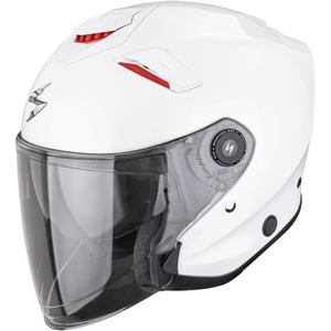Casca de motocicletă Scorpion EXO-GT Jet Solid Open, alb perlat