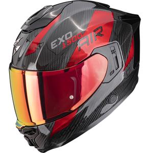 Cască integrală Scorpion EXO-1500 Carbon Air Platted, neagră-roșie