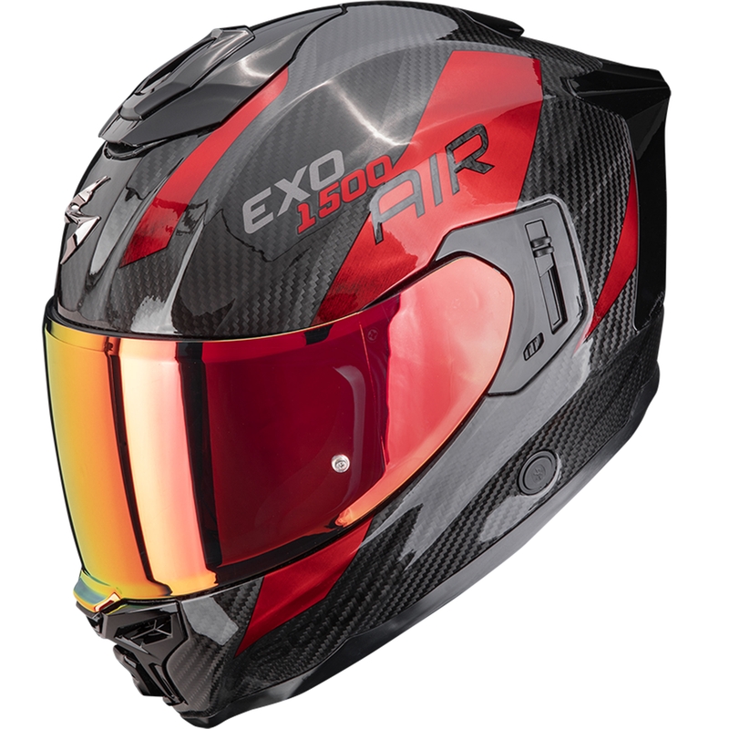Cască integrală pentru motocicletă Scorpion EXO-1500 Carbon Air Platted, negru-roșu