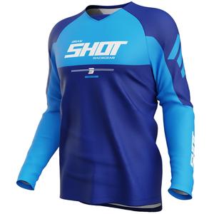 Tricou motocross Shot Draw albastru privat