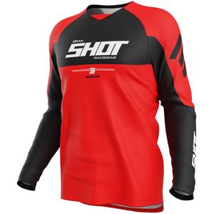 Tricou motocross Shot Draw Private roșu