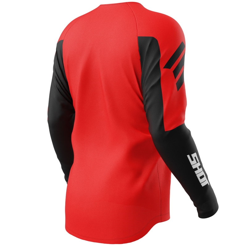 Tricou motocross Shot Draw Private roșu