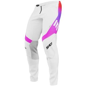 Pantaloni motocross Shot Contact Ionyx albi
