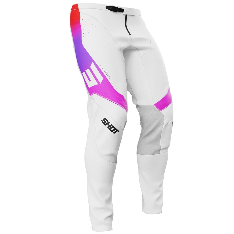 Pantaloni motocross Shot Contact Ionyx albi