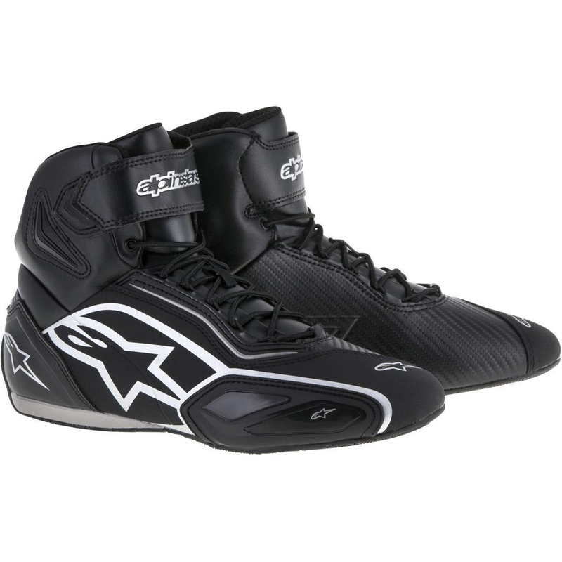 cizme de motocicletă Alpinestars Faster 2 negru și argintiu