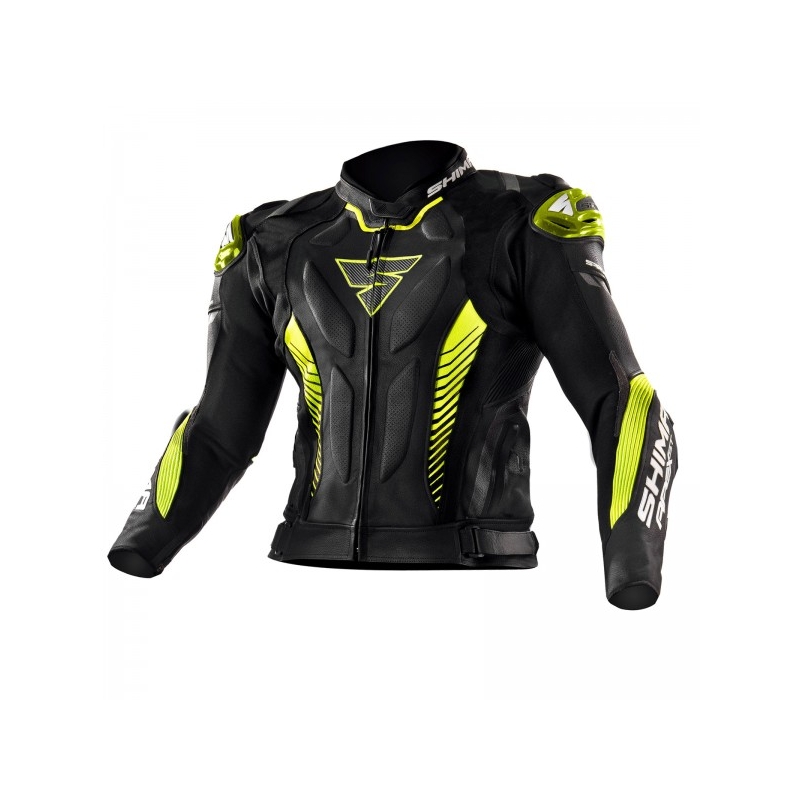 Geacă de motocicletă Shima Apex negru-galben-fluo