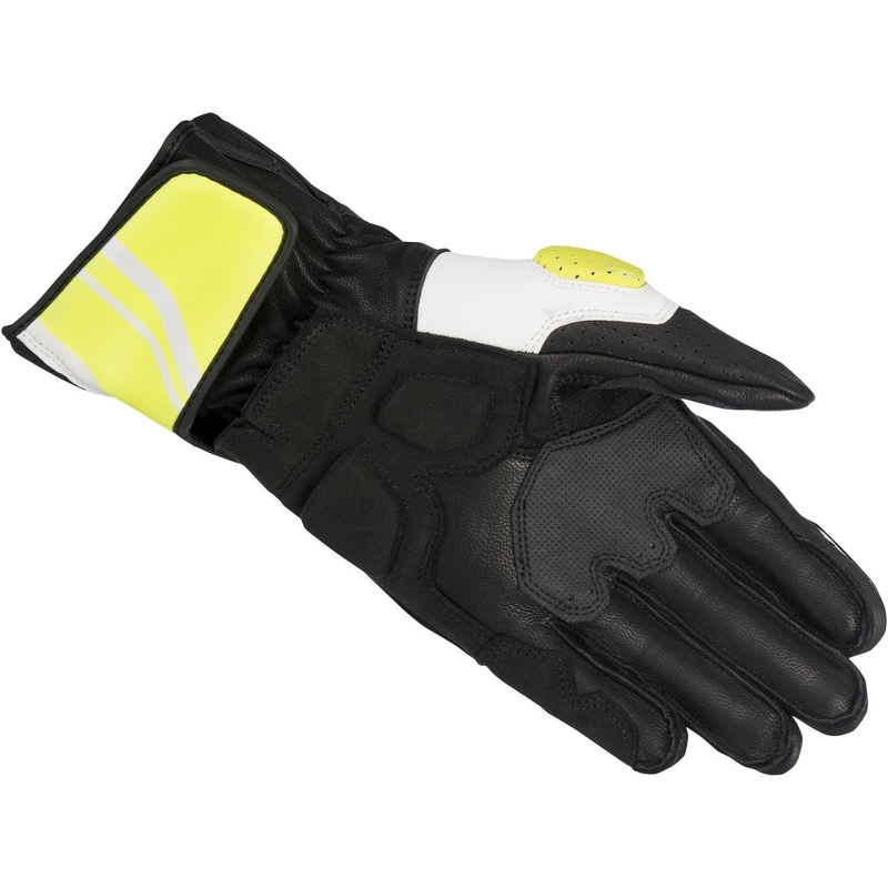 Mănuși de motocicletă Alpinestars SP-8 negru, alb și galben