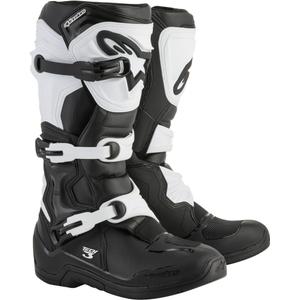 Alpinestars Tech 3 cizme de motocicletă alb-negru și alb