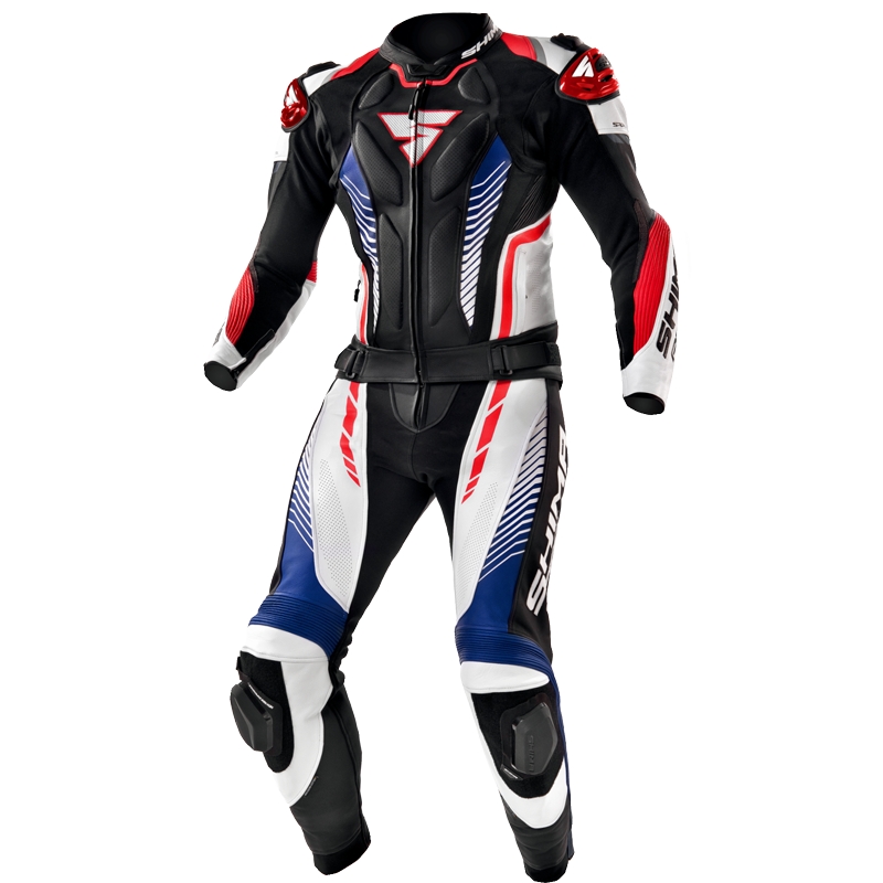 Salopetă de motociclist Shima Apex negru-alb-roșu lichidare