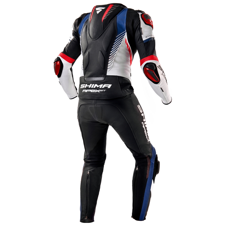 Salopetă de motociclist Shima Apex negru-alb-roșu lichidare