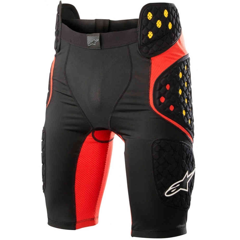 Pantaloni scurți Alpinestars Sequence Pro negru-roșu-galben-fluo