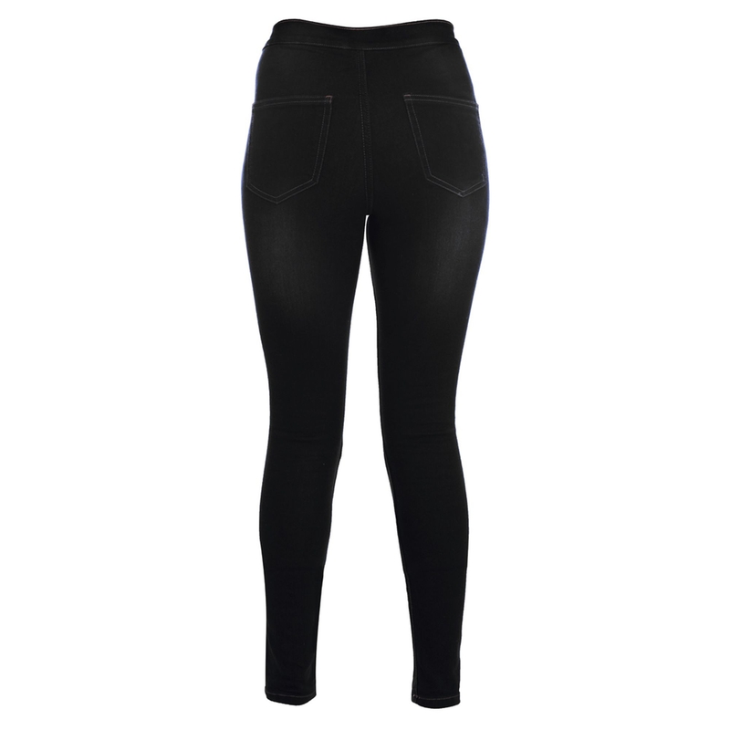 Pantaloni Oxford Jeggings negru pentru femei