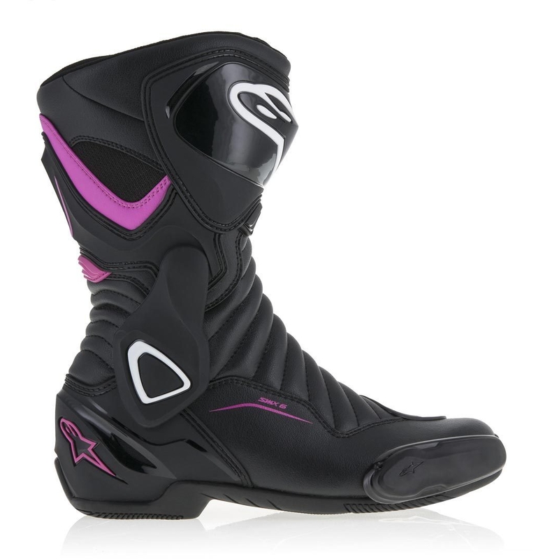 Alpinestars Stella S-MX 6 Cizme de motocicletă pentru femei Negru, Violet și Alb