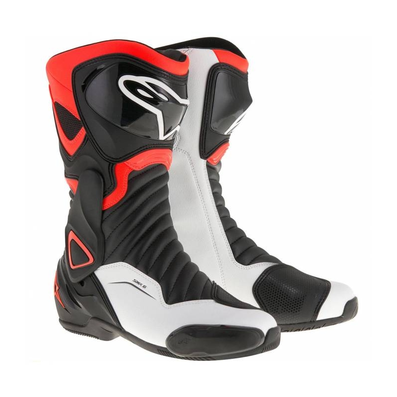 Alpinetars S-MX 6 cizme de motocicletă negru, alb și roșu