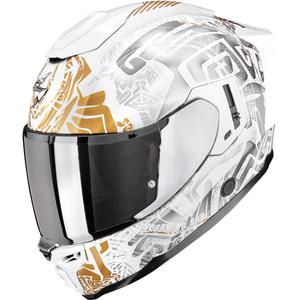 Cască integrală pentru motocicletă Scorpion EXO-1500 Air Apus, alb-gri-auriu