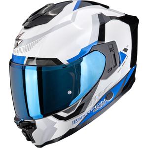 Cască integrală pentru motocicletă Scorpion EXO-1500 Air Arena, alb-albastru