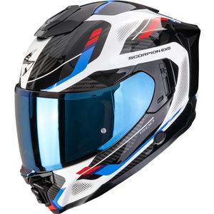 Cască integrală pentru motocicletă Scorpion EXO-1500 Air Sleek, alb-roșu-albastru