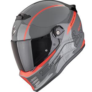 Cască integrală pentru motocicletă Scorpion Covert FX Danko gri-roșu