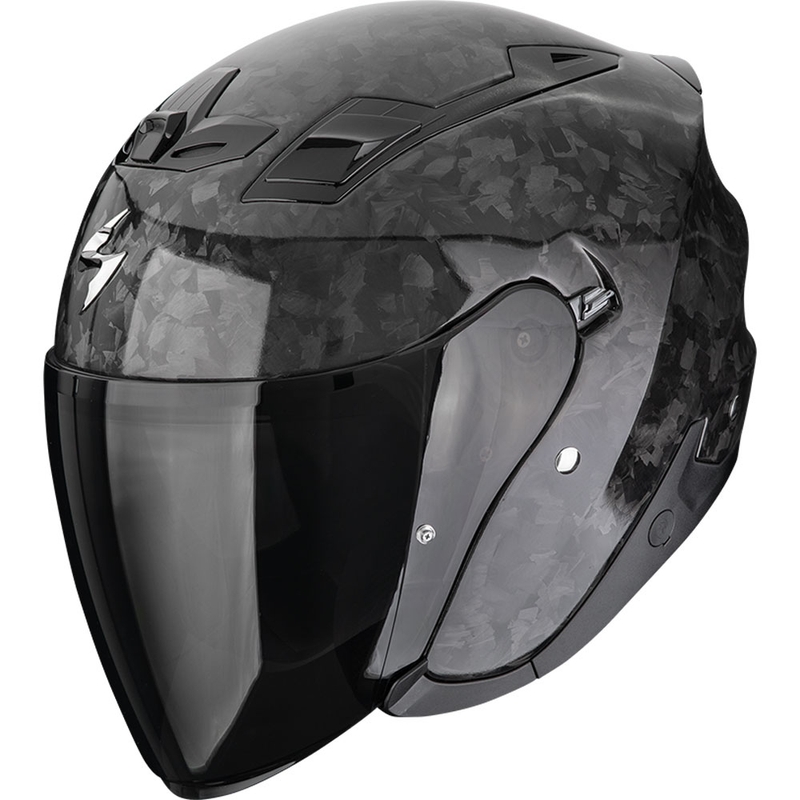 Cască de motocicletă Scorpion EXO-Z1 Carbon Onyx Solid Open Face Neagră