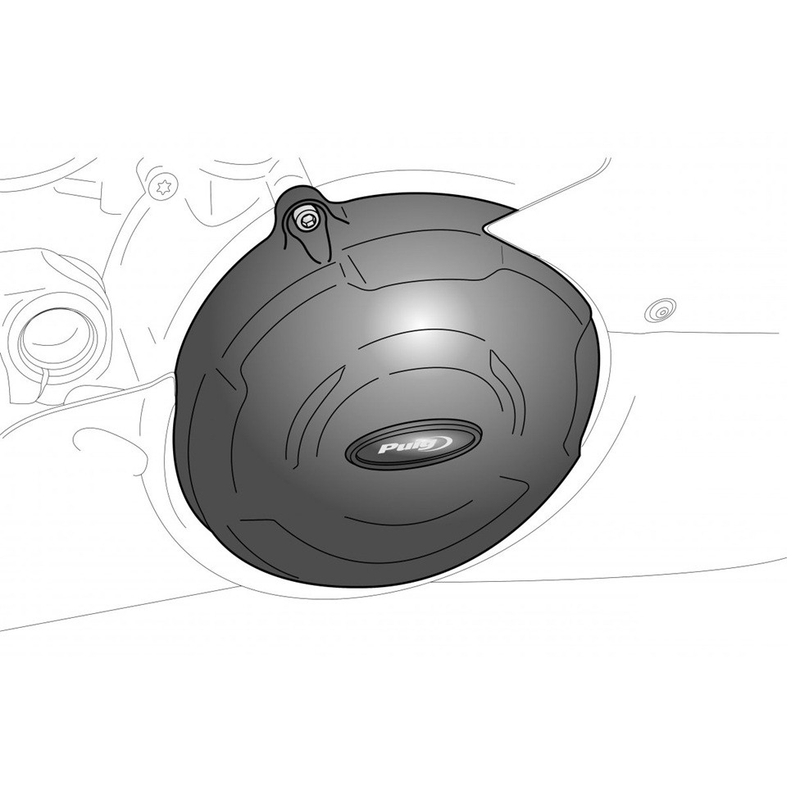 Engine covers PUIG Track for Championship Negru included 4 caps
