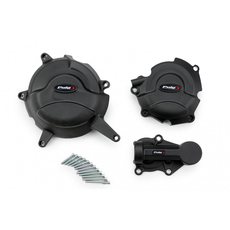 Engine protective covers PUIG Negru included right, left and alternator caps