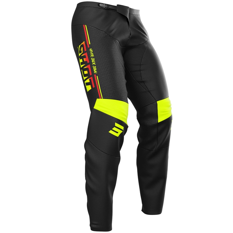 Pantaloni MX Shot Devo Block Galben Fluo