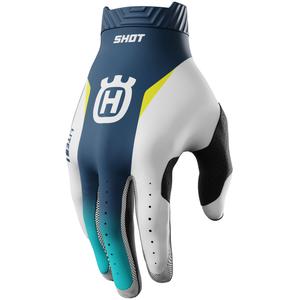 Mănuși de motocross Shot Lite HVA 26 albastre