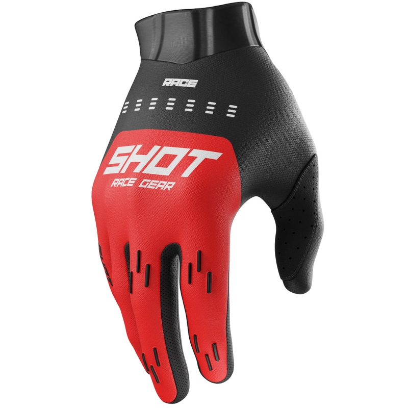 Mănuși motocross Shot Race Evo roșii