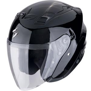 Cască de motocicletă Scorpion EXO-Z1 SOLID open face, neagră metalică