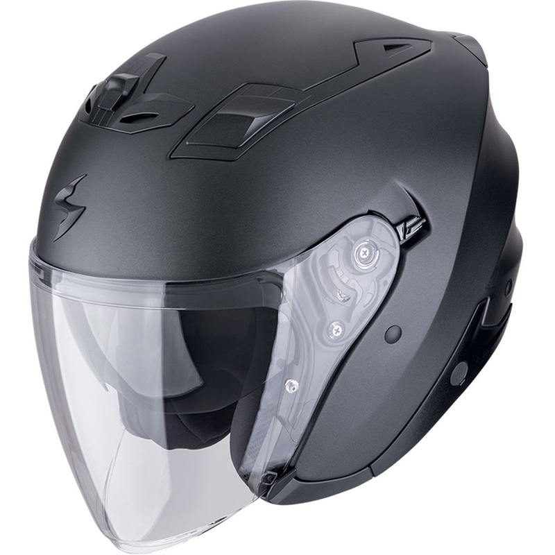 Cască de motocicletă Scorpion EXO-Z1 SOLID, neagră mată, model open face