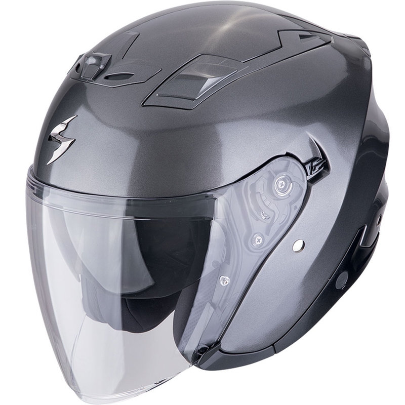 Cască de motocicletă Scorpion EXO-Z1 SOLID deschisă, gri metalic