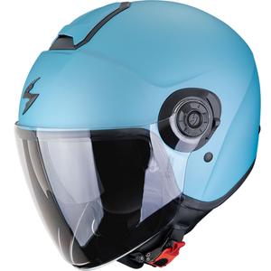 Cască de motocicletă Scorpion EXO-CITY II Solid Open, albastru azuriu mat