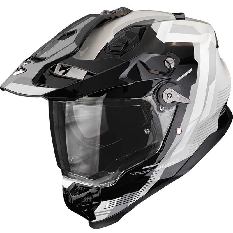 Cască de motocicletă enduro Scorpion ADF-9000 Air Patrol negru-argintiu