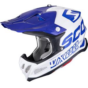 Cască motocross Scorpion VX-22 Air Updown alb-albastru-albastru