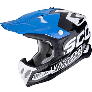 Cască motocross Scorpion VX-22 Air Updown negru-alb-albastru