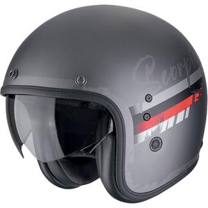 Casca moto deschisa Scorpion Belfast Evo ADONIS argintiu-negru mat