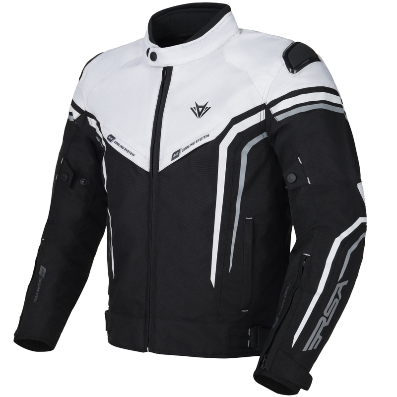 Geacă de motocicletă RSA Compact 2 EVO negru-gri-alb
