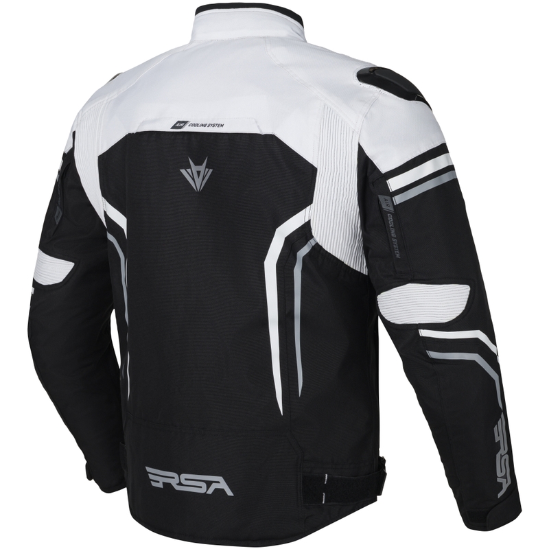 Geacă de motocicletă RSA Compact 2 EVO negru-gri-alb