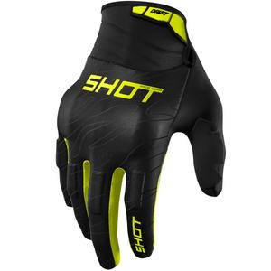 Mănuși motocross Shot Drift Onyx galben fluo