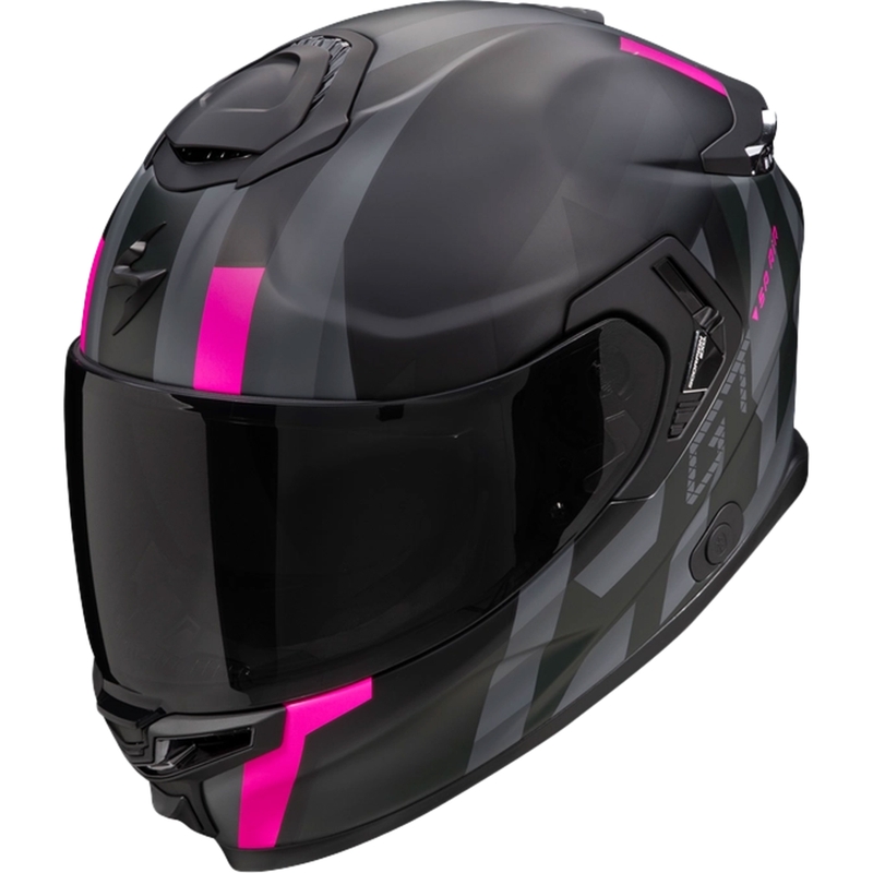 Casca moto integrala Scorpion EXO-GT SP AIR TOURADVEN negru-roz lichidare