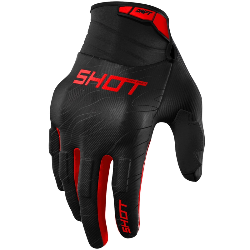 Mănuși motocross Shot Drift Onyx roșii