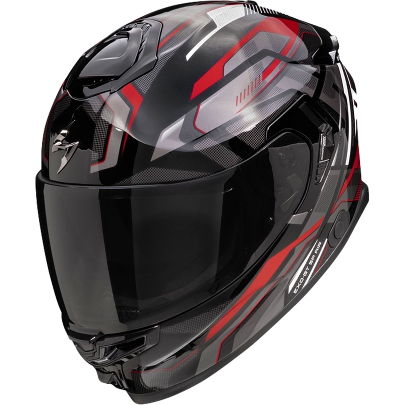 Casca moto integrala Scorpion EXO-GT SP Air Augusta negru-gri-rosu lichidare