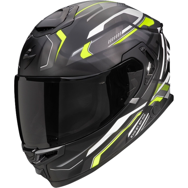 Casca moto integrala Scorpion EXO-GT SP Air Augusta negru-gri-galben fluo lichidare