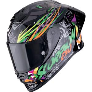 Casca moto integrala Scorpion EXO-R1 EVO II AIR SAVAGE negru-verde-portocaliu