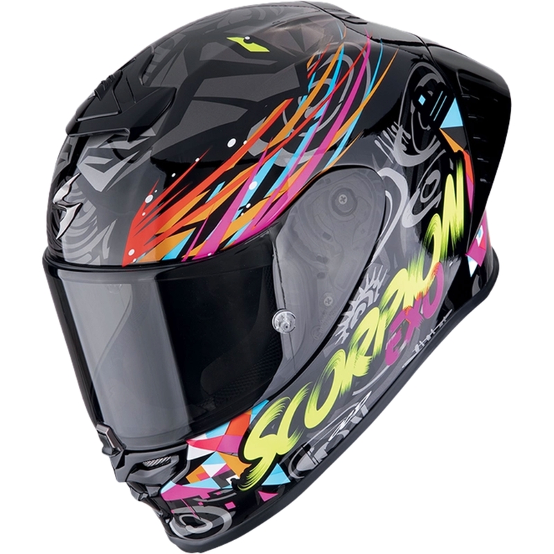 Casca moto integrala Scorpion EXO-R1 EVO II AIR SAVAGE negru-albastru-roz