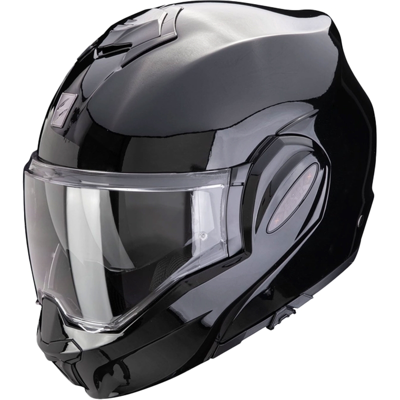 Cască modulară Scorpion EXO-TECH EVO PRO SOLID, neagră metalică