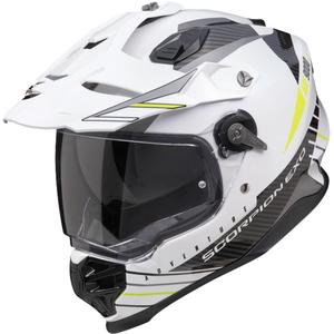 Cască enduro Scorpion ADF-9000 Air Feat alb-negru-galben fluo