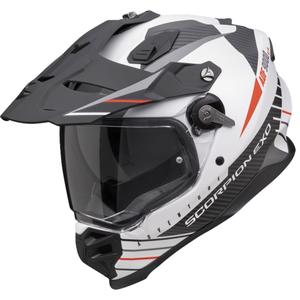 Casca enduro Scorpion ADF-9000 Air Feat alb-negru-rosu mat